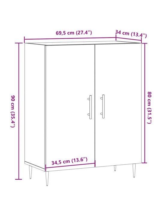 Senkki vanhaa puuta 69,5x34x90 cm tekninen puu