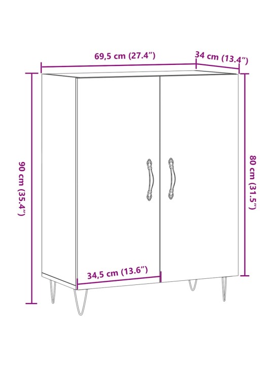 Senkki vanhaa puuta 69,5x34x90 cm tekninen puu