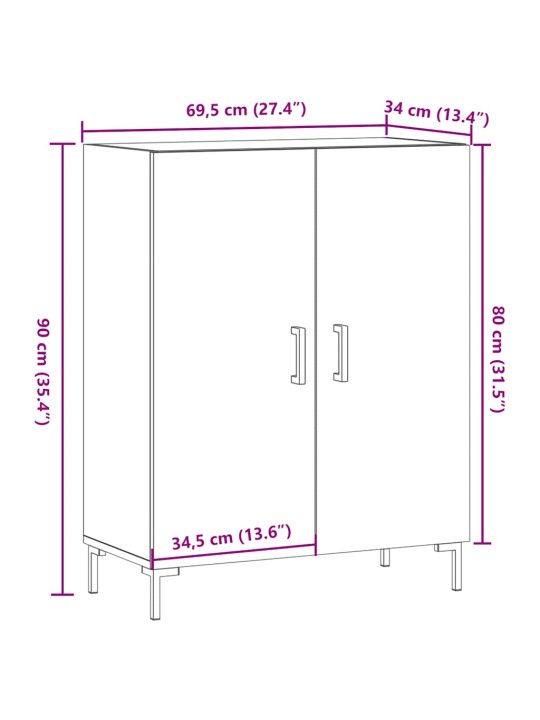 Senkki vanhaa puuta 69,5x34x90 cm tekninen puu