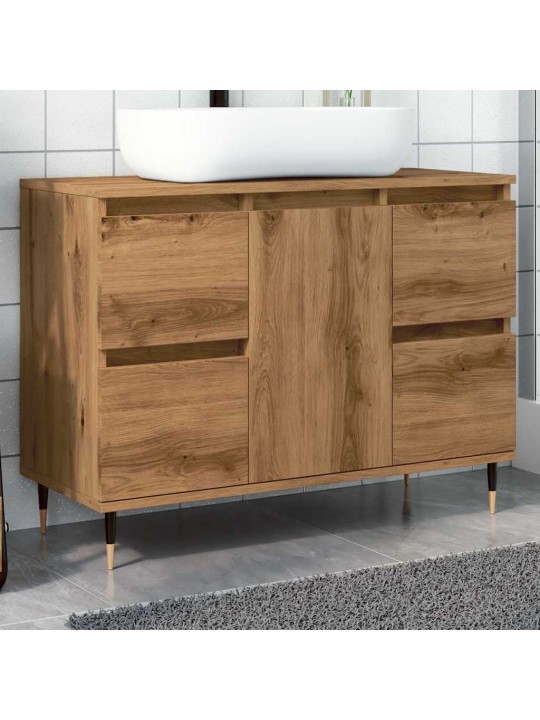 Kylpyhuoneen kaappi artesaani tammi 80x33x60 cm tekninen puu