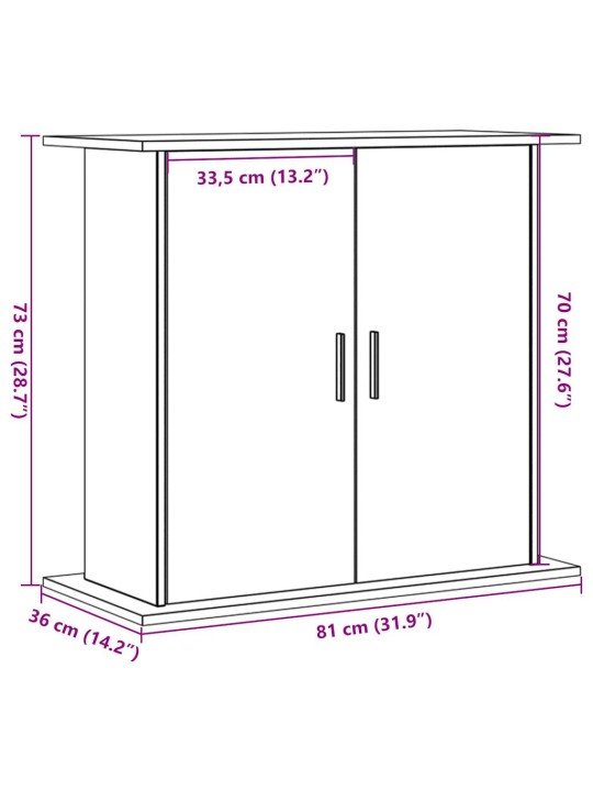 Akvaarioteline vanha puu 81x36x73 cm tekninen puu