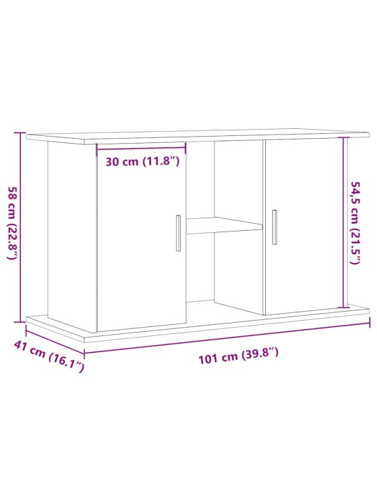 Akvaarioteline vanha puu 101x41x58 cm tekninen puu