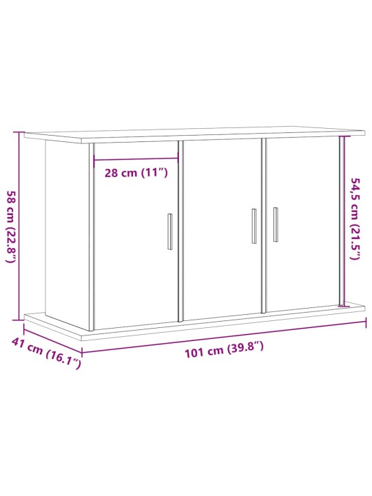 Akvaarioteline artesaani tammi 101x41x58 cm tekninen puu