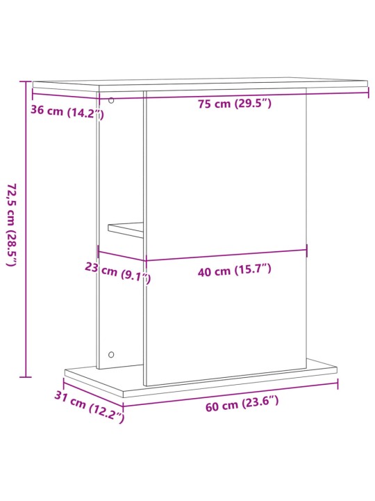 Akvaarioteline vanha puu 36x75x72,5 cm tekninen puu