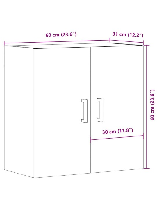 TV-seinäkaappi artesaani tammi 60x31x60 cm tekninen puu