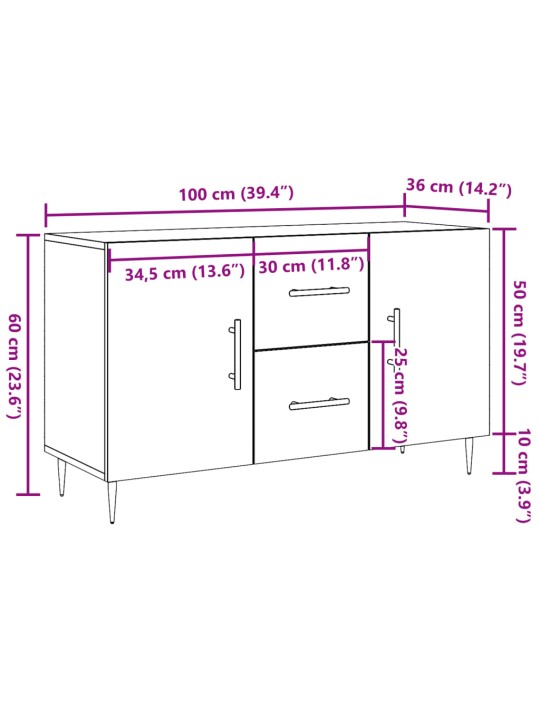 Senkki vanha puu 100x36x60 cm tekninen puu