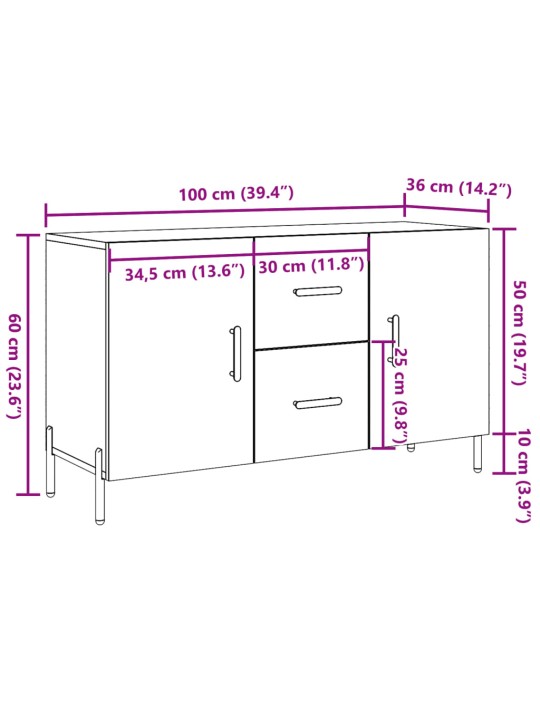 Senkki vanha puu 100x36x60 cm tekninen puu