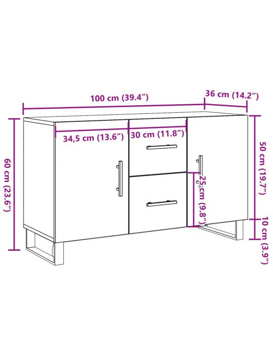 Senkki vanha puu 100x36x60 cm tekninen puu