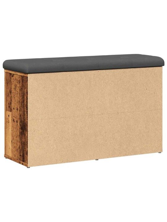 Kenkien säilytyspenkki vanhaa puuta 82x32x50 cm lastulevy