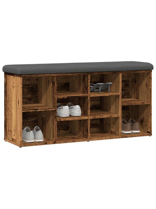 Kenkäteline vanha puu 102x32x50 cm tekninen puu