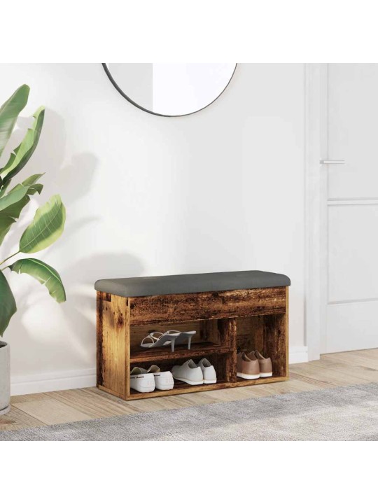 Kenkien säilytyspenkki vanhaa puuta 82x32x45,5 cm lastulevy
