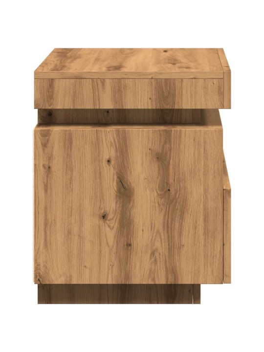 Yöpöytäkaapit led-valoilla 2 kpl artisan oak 40x39x48,5 cm