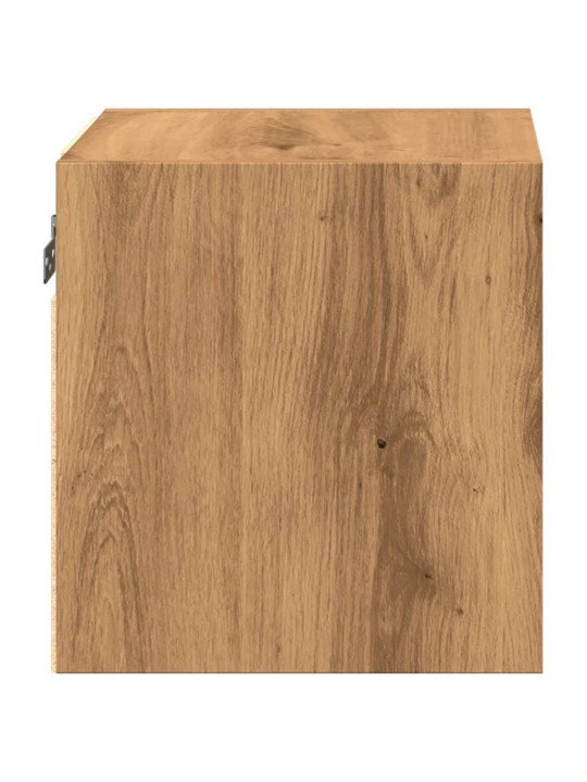 Tv-seinäkaappi led-valoilla artisan oak 30x28,5x30 cm