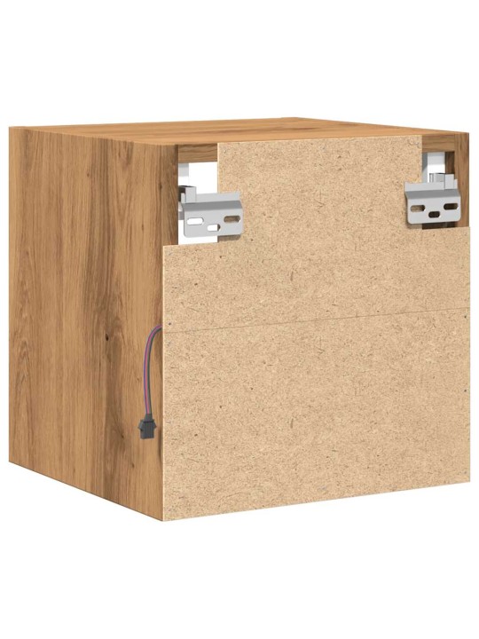 Tv-seinäkaappi led-valoilla artisan oak 30x28,5x30 cm