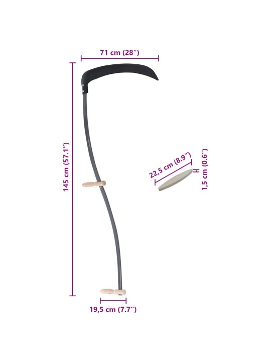 Viikate hiomakivellä 145 cm