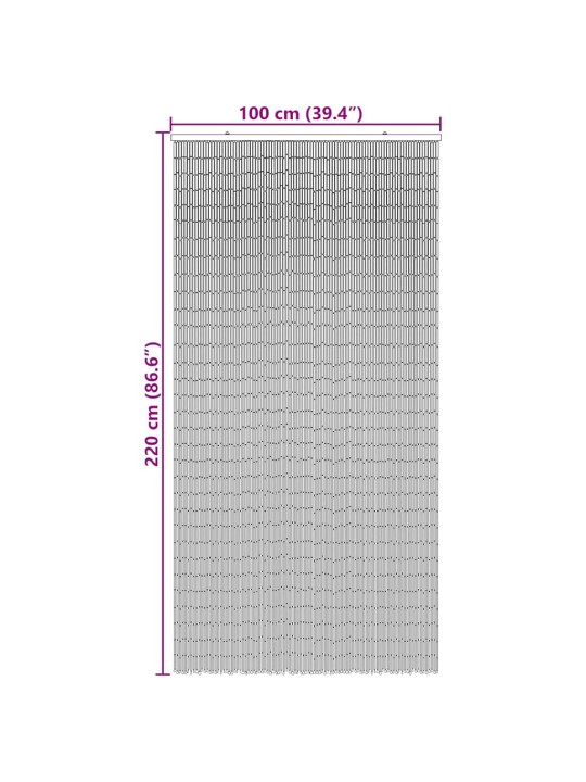 Hyönteisoviverho Bambuprintti 100x220 cm Bambu