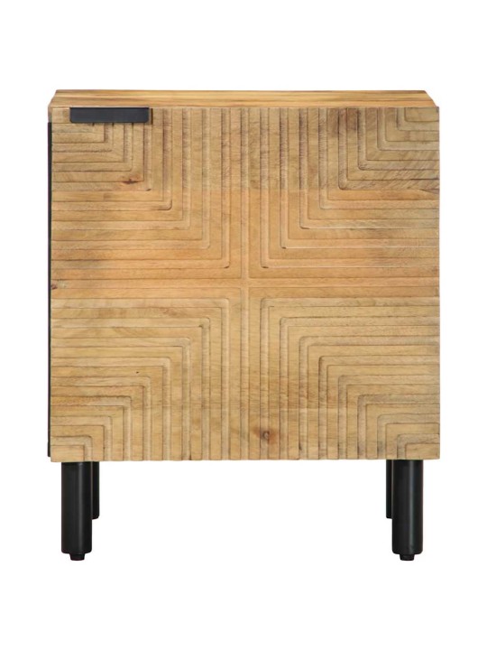 Yöpöytäkaappi ruskea 40x33x46 cm massiivipuu mango