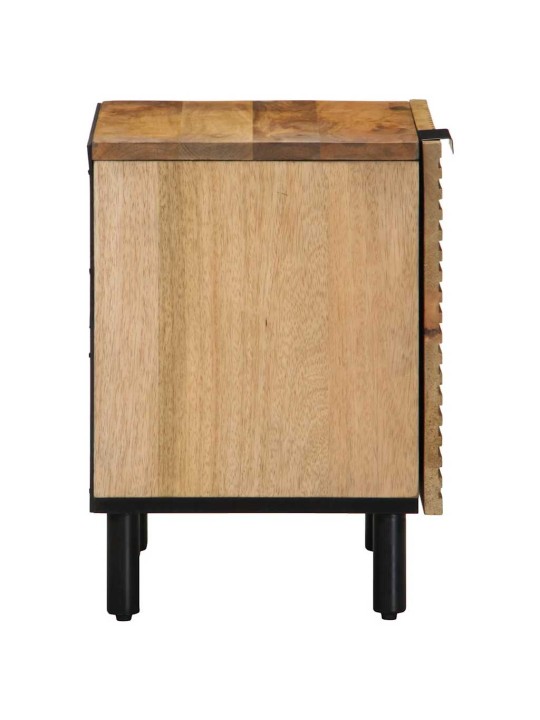 Yöpöytäkaapit 2 kpl ruskea 40x33x46 cm massiivipuu mango