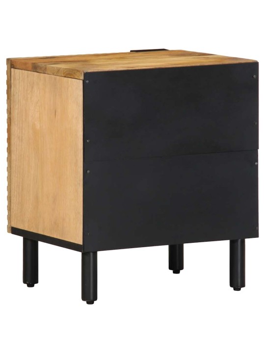 Yöpöytäkaapit 2 kpl ruskea 40x33x46 cm massiivipuu mango