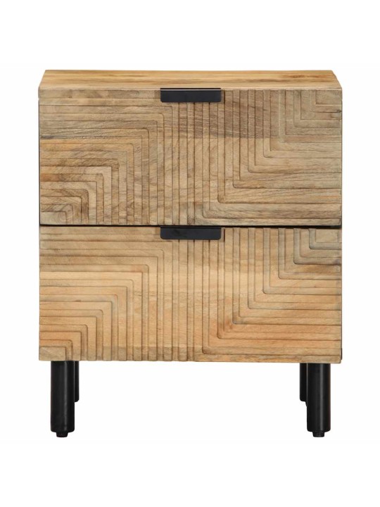 Yöpöytäkaapit 2 kpl ruskea 40x33x46 cm massiivipuu mango
