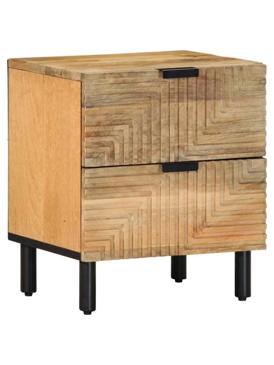 Yöpöytäkaapit 2 kpl ruskea 40x33x46 cm massiivipuu mango