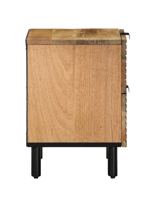 Yöpöytäkaapit 2 kpl ruskea 40x33x46 cm massiivipuu mango