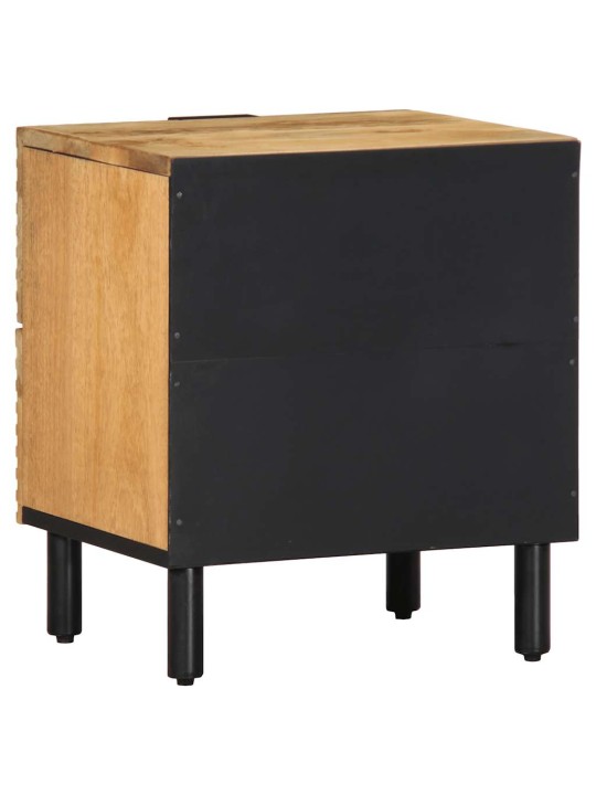 Yöpöytäkaapit 2 kpl ruskea 40x33x46 cm massiivipuu mango