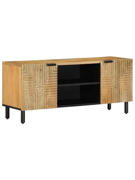 Tv kaappi ruskea 105x33x46 cm massiivipuu mango