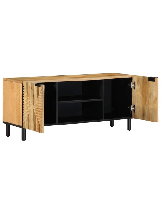 Tv kaappi ruskea 105x33x46 cm massiivipuu mango
