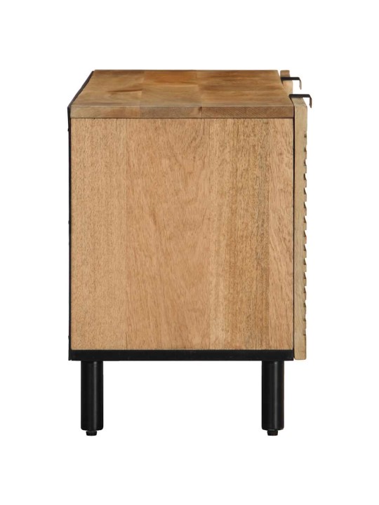 Tv kaappi ruskea 105x33x46 cm massiivipuu mango