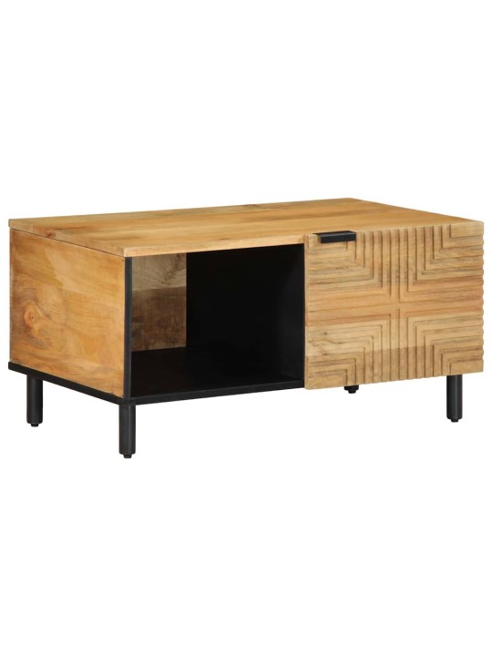 Sohvapöytä ruskea 80x50x40 cm massiivipuu mango