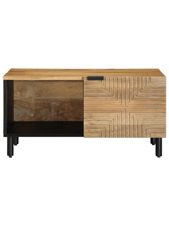 Sohvapöytä ruskea 80x50x40 cm massiivipuu mango