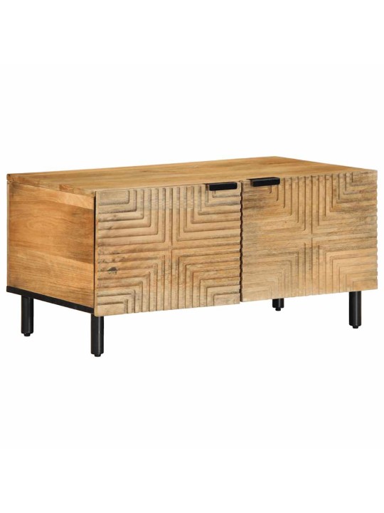 Sohvapöytä ruskea 80x50x40 cm massiivipuu mango