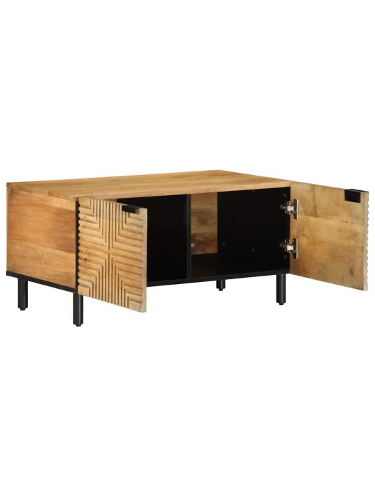 Sohvapöytä ruskea 80x50x40 cm massiivipuu mango