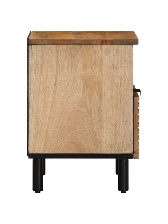 Yöpöytäkaapit 2 kpl ruskea 40x33x46 cm massiivipuu mango