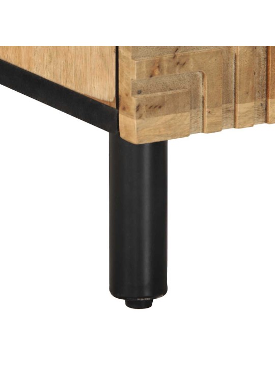 Yöpöytäkaapit 2 kpl ruskea 40x33x46 cm massiivipuu mango