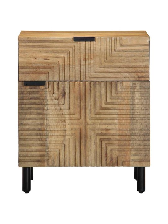 Yöpöytäkaappi ruskea 50x33x60 cm massiivipuu mango