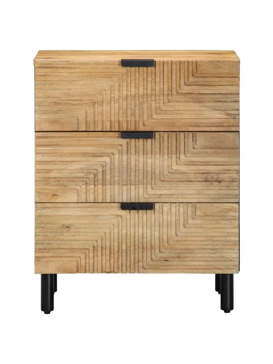 Yöpöytäkaappi ruskea 50x33x60 cm massiivipuu mango