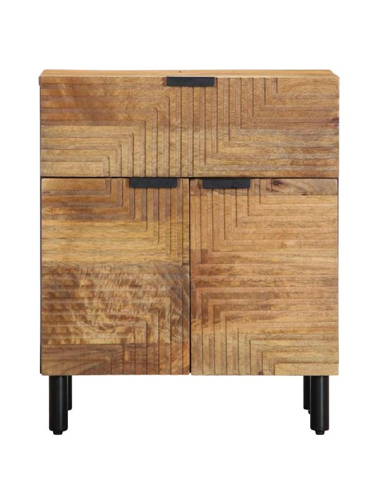 Yöpöytäkaappi ruskea 50x33x60 cm massiivipuu mango