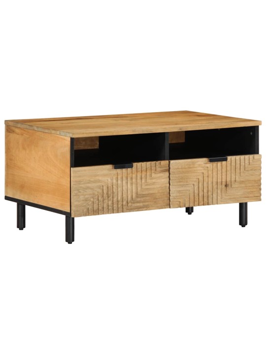 Sohvapöytä ruskea 80x54x40 cm massiivipuu mango