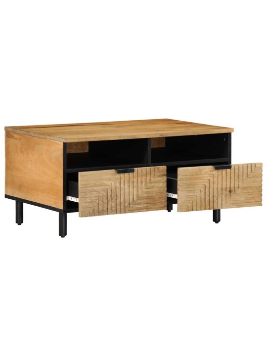 Sohvapöytä ruskea 80x54x40 cm massiivipuu mango