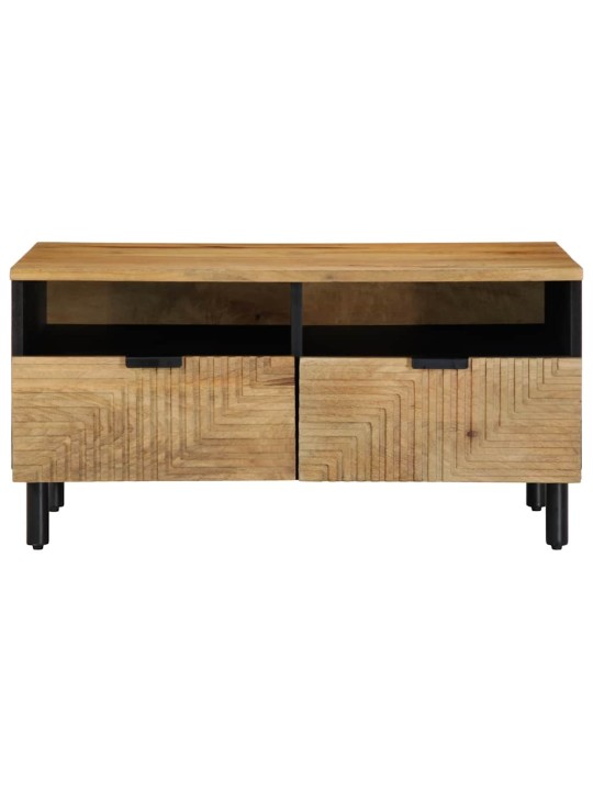 Sohvapöytä ruskea 80x54x40 cm massiivipuu mango