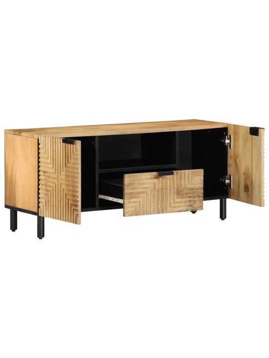 Tv kaappi ruskea 105x33x46 cm massiivipuu mango
