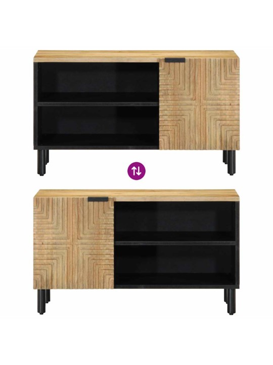 Tv kaappi ruskea 80x31,5x46 cm massiivipuu mango