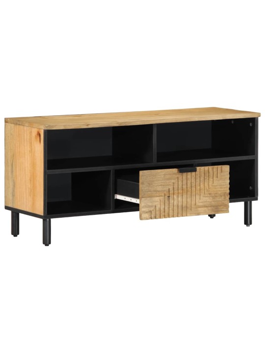 Tv-kaappi ruskea 100x33x46 cm massiivipuu mango