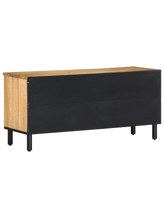 Tv-kaappi ruskea 100x33x46 cm massiivipuu mango