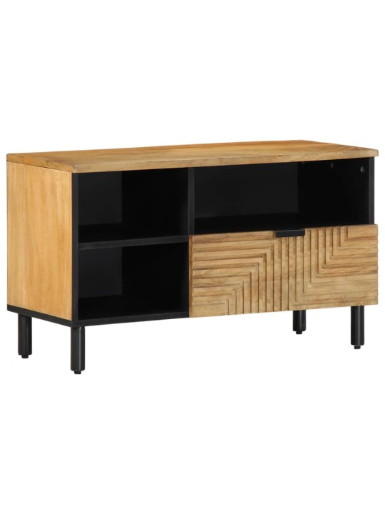 Tv kaappi ruskea 80x33x46 cm massiivipuu mango
