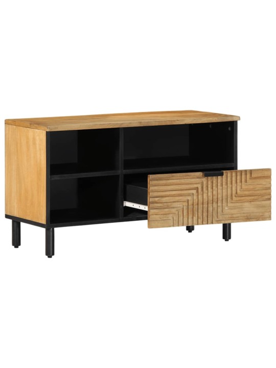 Tv kaappi ruskea 80x33x46 cm massiivipuu mango