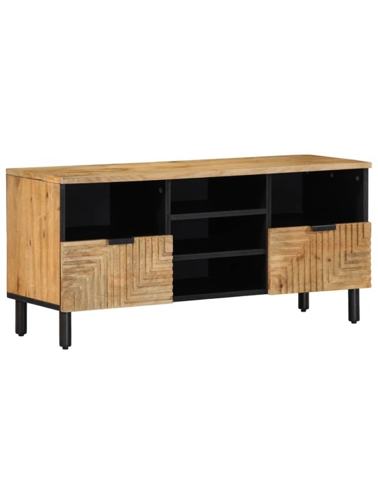 Tv-kaappi ruskea 100x33x46 cm massiivipuu mango