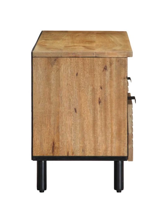 Tv-kaappi ruskea 100x33x46 cm massiivipuu mango